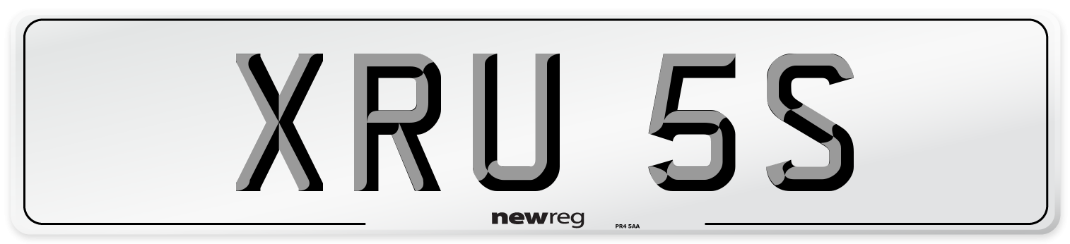XRU 5S Number Plate from New Reg